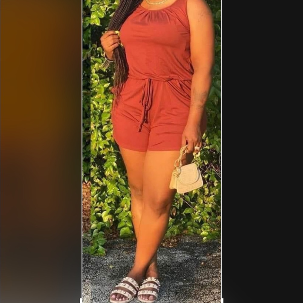 Brick Colored Romper